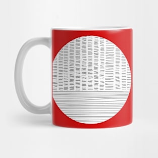 Digital Stitches Circle White Mug